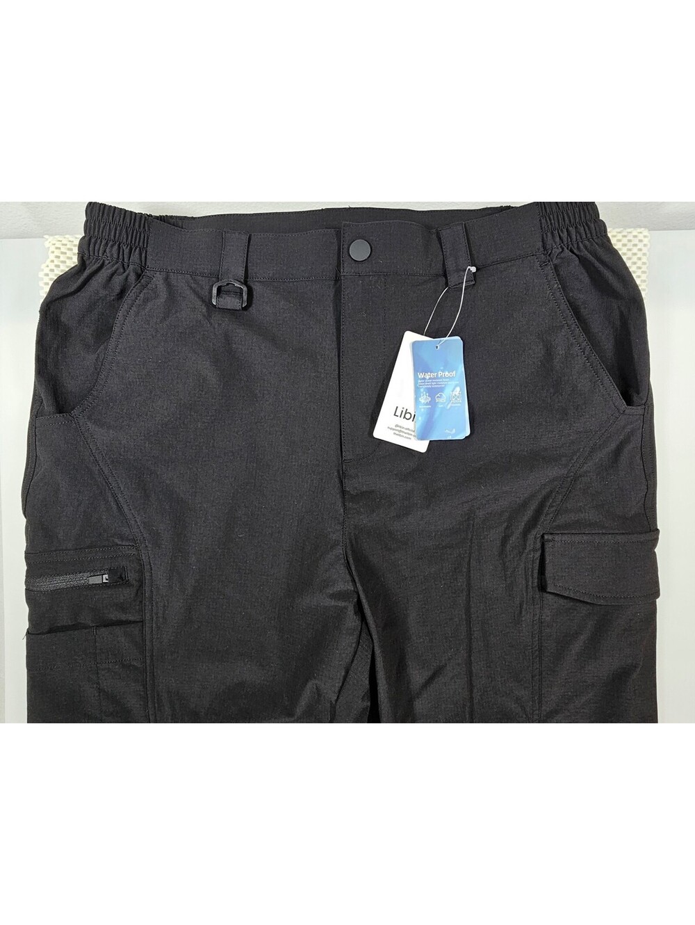Libin Men's Black Waterproof Cargo Pants. Size 34x32. #NWT #tacticalpants